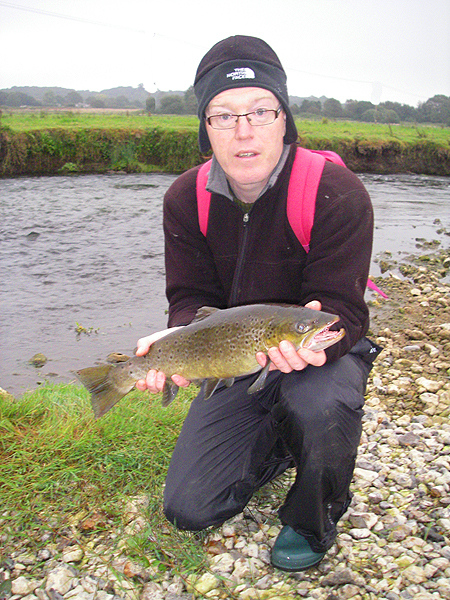 A seatrout caught on his only river session in the UK.