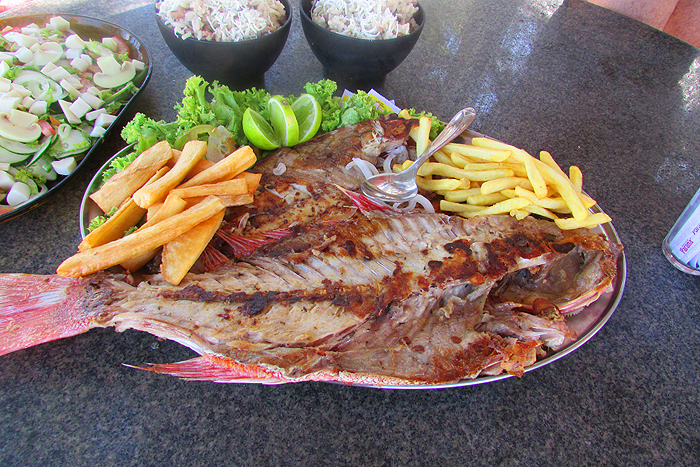 This was our only sight of a worthwhile catch at Fortaleza.