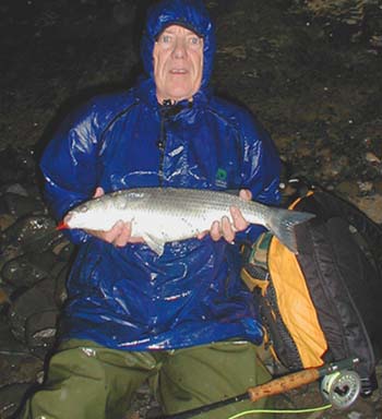 Despite the terrible conditions there were two other idiots fishing with me that night.  If I remember rightly Steve Binke took the picture.