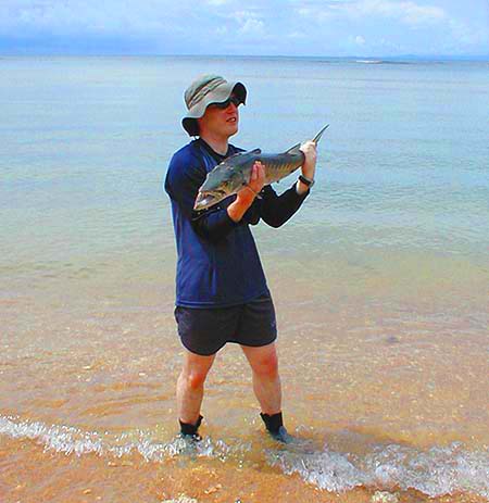 This barracuda took a plug out on the flats.