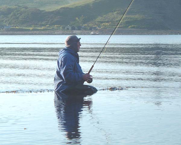 When it's bright you may have difficulty keeping out of sight of the fish.